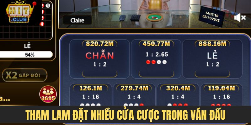 Tham lam đặt nhiều cửa cược trong ván đấu