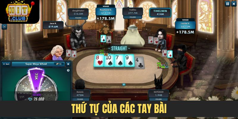 Thứ tự của các tay bài